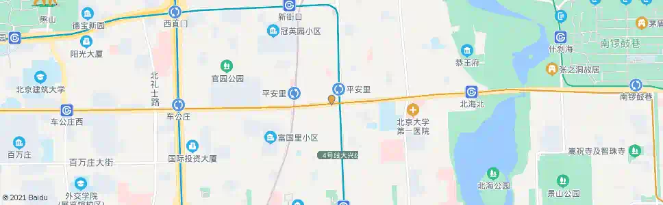 北京平安里路口西_公交站地图_北京公交_妙搜公交查询2024