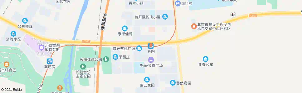 北京长阳环岛南_公交站地图_北京公交_妙搜公交查询2024