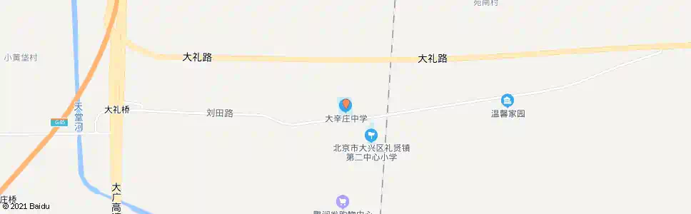 北京大辛庄中学_公交站地图_北京公交_妙搜公交查询2024