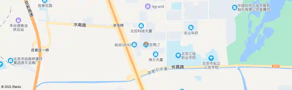 北京花雨汀_公交站地图_北京公交_妙搜公交查询2024