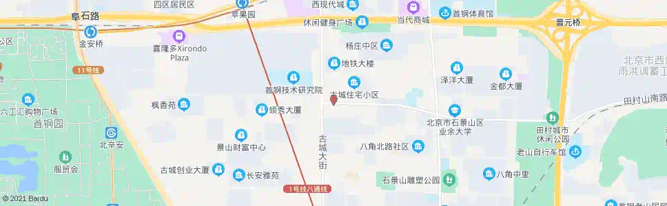 北京古城北路西口_公交站地图_北京公交_妙搜公交查询2024