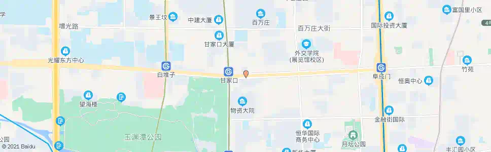 北京甘家口东_公交站地图_北京公交_妙搜公交查询2024