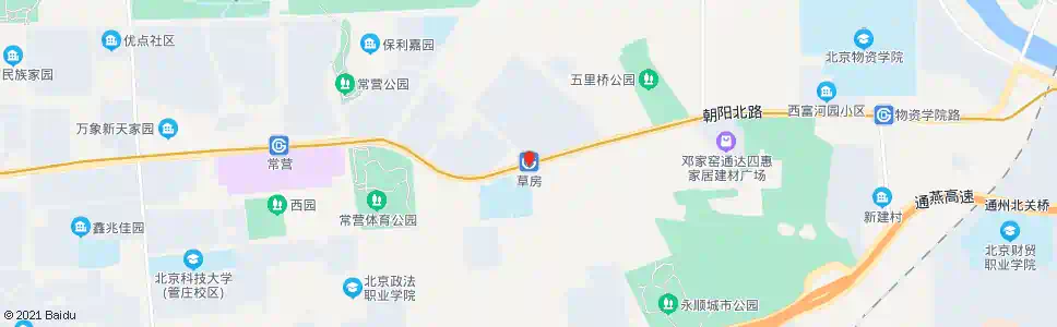 北京地铁草房站_公交站地图_北京公交_妙搜公交查询2024