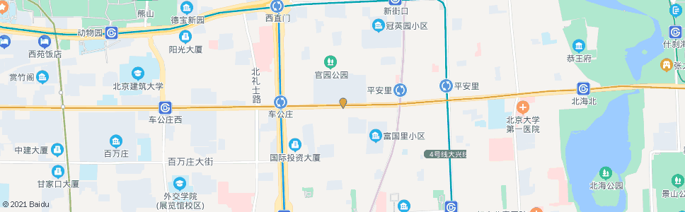 北京官园_公交站地图_北京公交_妙搜公交查询2024
