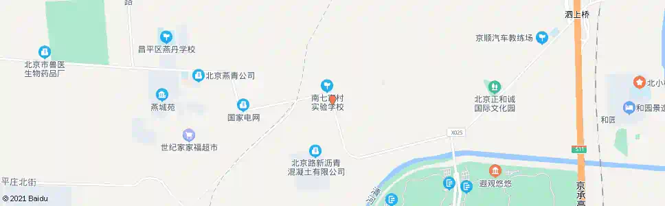 北京南七家路口_公交站地图_北京公交_妙搜公交查询2024