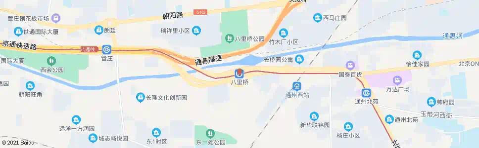 北京八里桥_公交站地图_北京公交_妙搜公交查询2024