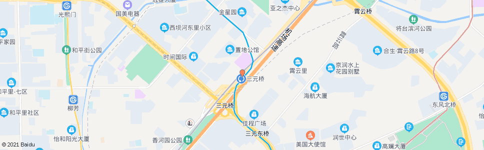 北京三元桥_公交站地图_北京公交_妙搜公交查询2024