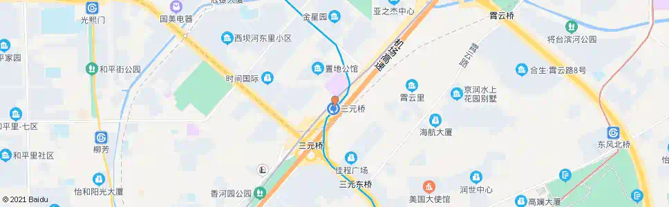 北京三元桥_公交站地图_北京公交_妙搜公交查询2024