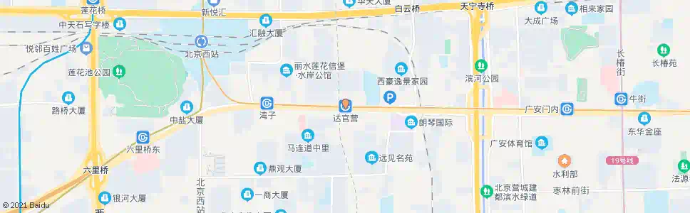 北京达官营_公交站地图_北京公交_妙搜公交查询2024