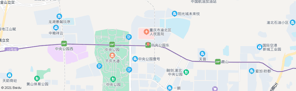 重庆中央公园东_公交站地图_重庆公交_妙搜公交查询2024