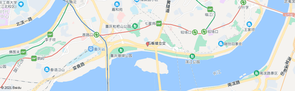 重庆长江大桥北桥头_公交站地图_重庆公交_妙搜公交查询2024