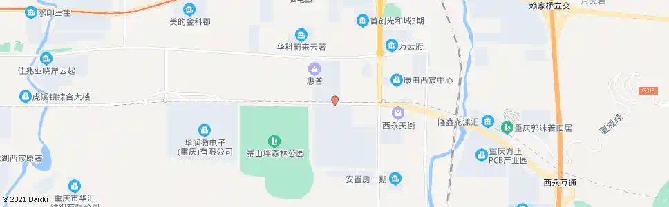 重庆西永惠普园_公交站地图_重庆公交_妙搜公交查询2024