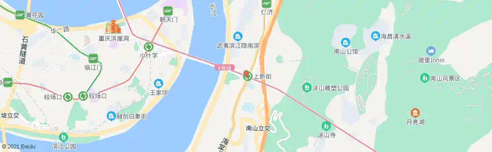 重庆上新街_公交站地图_重庆公交_妙搜公交查询2024