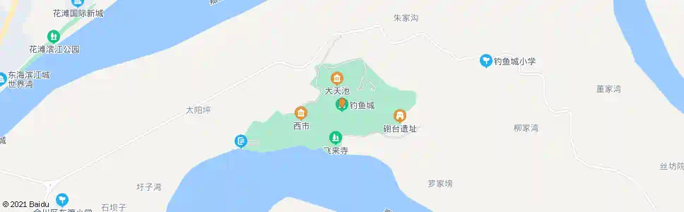 重庆钓鱼城_公交站地图_重庆公交_妙搜公交查询2024