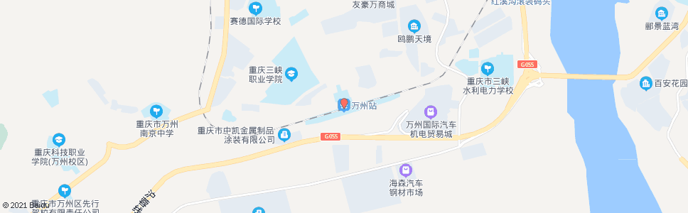 重庆万州火车站_公交站地图_重庆公交_妙搜公交查询2024