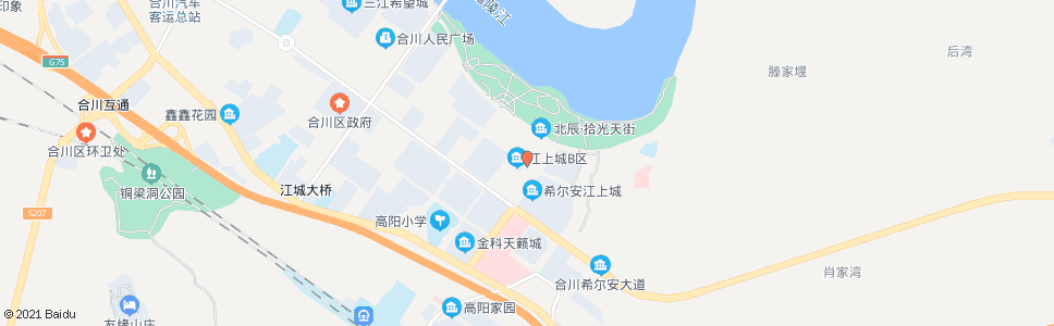 重庆希尔安市场_公交站地图_重庆公交_妙搜公交查询2024