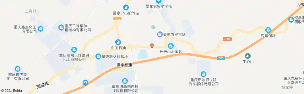 重庆晏中路_公交站地图_重庆公交_妙搜公交查询2024