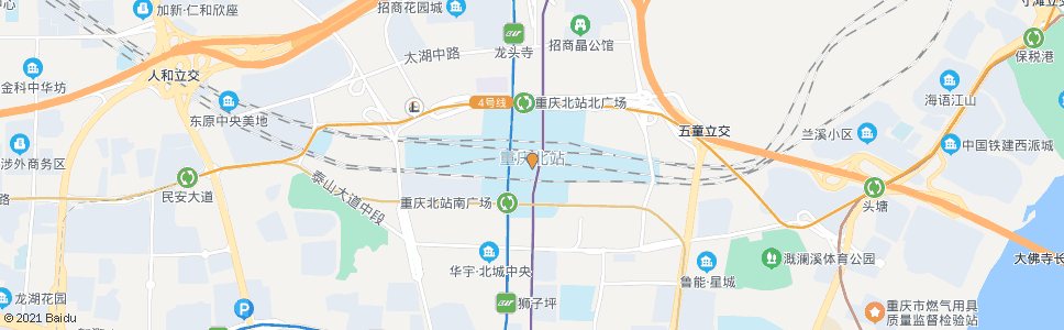 重庆二桥北_公交站地图_重庆公交_妙搜公交查询2024