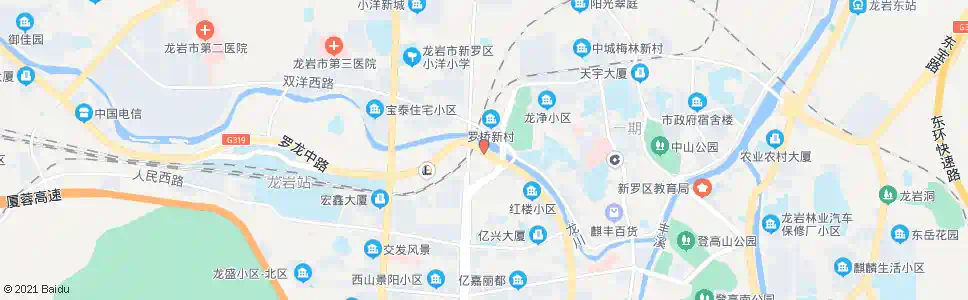 龙岩罗桥医院(地矿大厦)_公交站地图_龙岩公交_妙搜公交查询2024