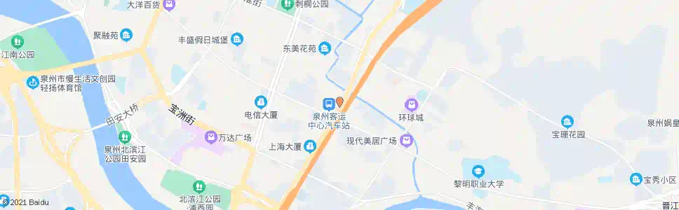 泉州客运中心站东门_公交站地图_泉州公交_妙搜公交查询2024