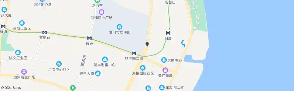 厦门软件园东二门_公交站地图_厦门公交_妙搜公交查询2024