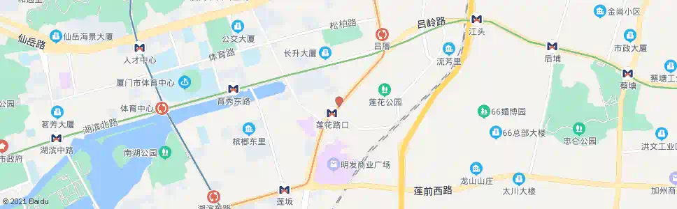 厦门莲花路口东_公交站地图_厦门公交_妙搜公交查询2024