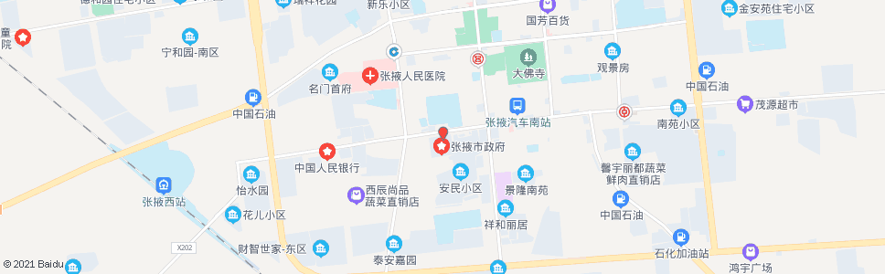 张掖教学路口_公交站地图_张掖公交_妙搜公交查询2024