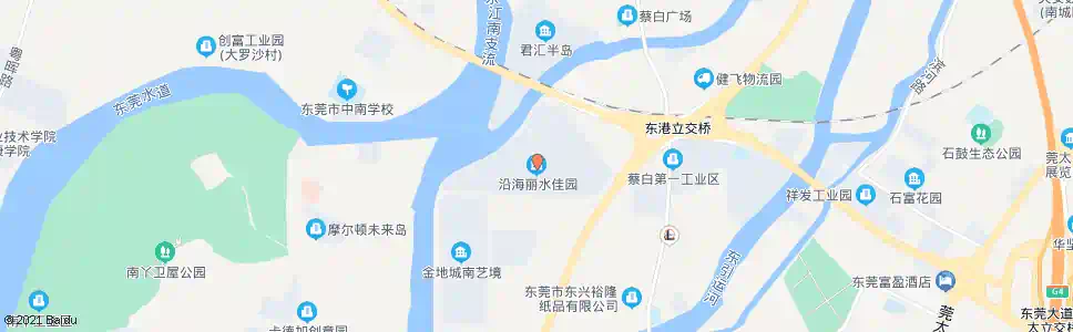 东莞沿海丽水佳园_公交站地图_东莞公交_妙搜公交查询2024