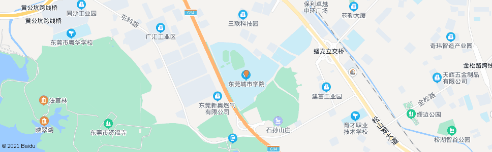 东莞城市学院_公交站地图_东莞公交_妙搜公交查询2024