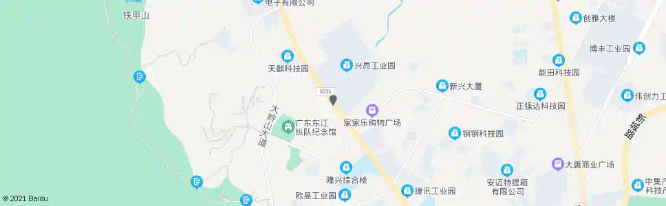 东莞东江纵队纪念馆路口_公交站地图_东莞公交_妙搜公交查询2024