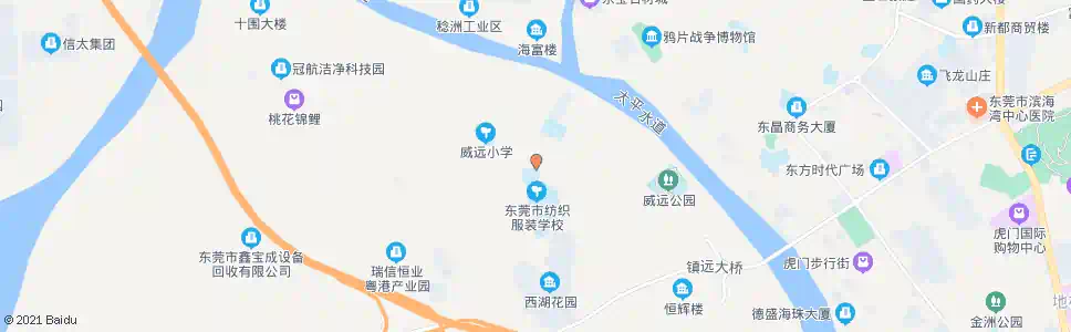 东莞威远中学_公交站地图_东莞公交_妙搜公交查询2024