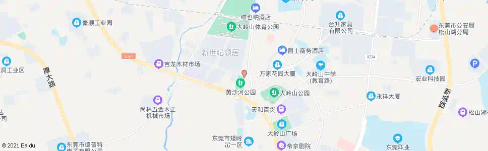 东莞领居公园_公交站地图_东莞公交_妙搜公交查询2024