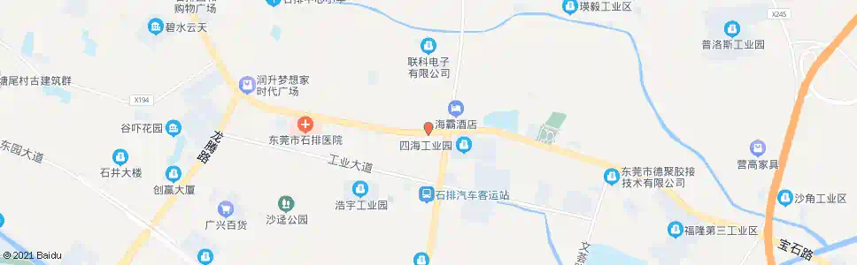 东莞福地市场_公交站地图_东莞公交_妙搜公交查询2024