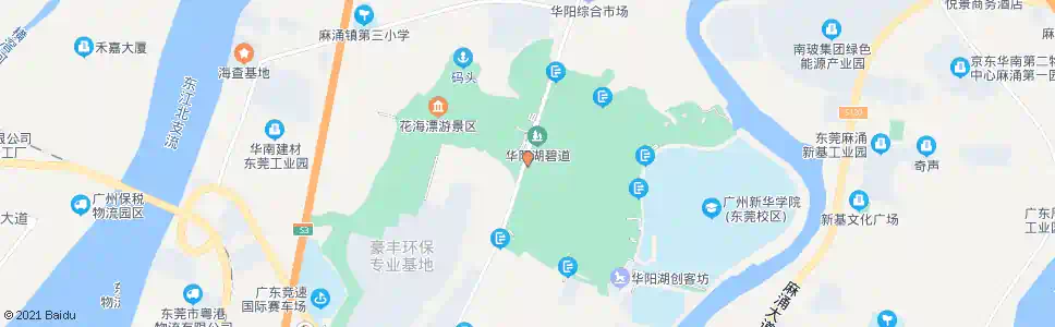 东莞华阳湖湿地公园_公交站地图_东莞公交_妙搜公交查询2024