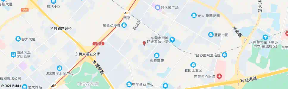 东莞南城体育公园南_公交站地图_东莞公交_妙搜公交查询2024