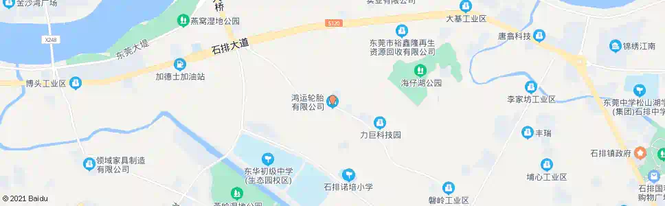 东莞鸿运轮胎厂_公交站地图_东莞公交_妙搜公交查询2024