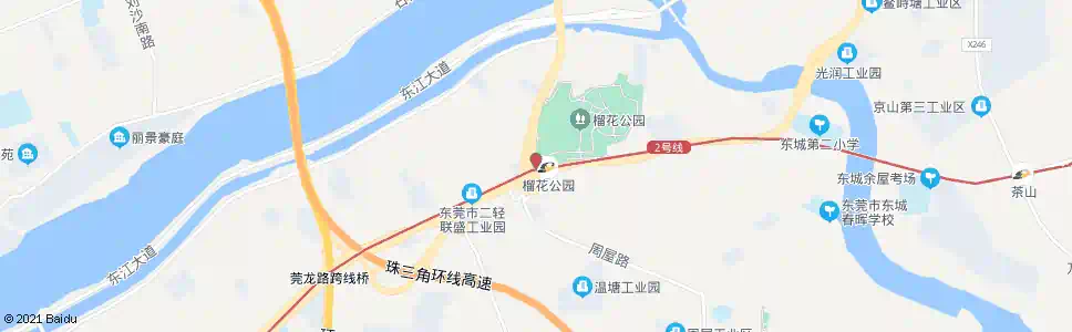 东莞榴花地铁站_公交站地图_东莞公交_妙搜公交查询2024