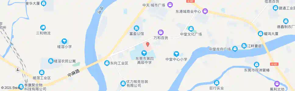 东莞中堂医院_公交站地图_东莞公交_妙搜公交查询2024