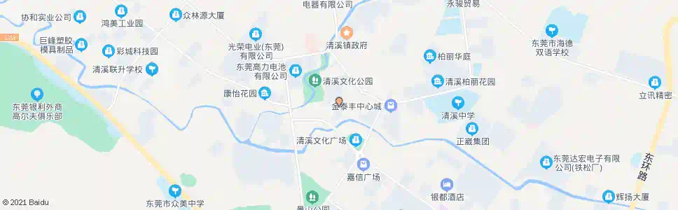 东莞清溪中心市场_公交站地图_东莞公交_妙搜公交查询2024