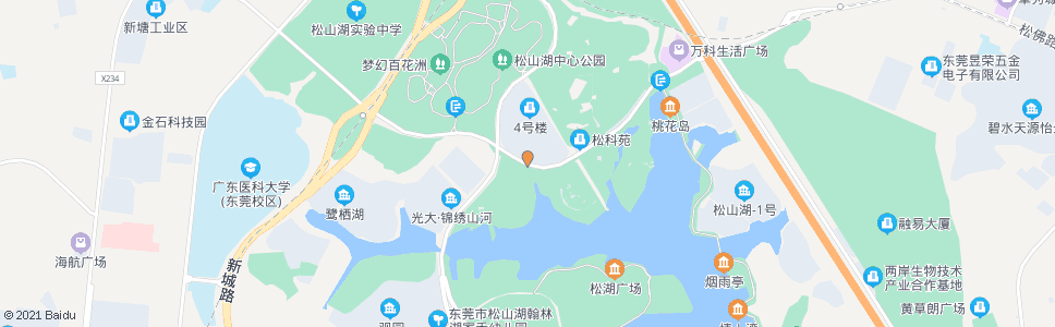 东莞松山湖管委会_公交站地图_东莞公交_妙搜公交查询2024