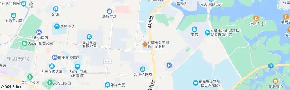 东莞公安分局(松山湖)_公交站地图_东莞公交_妙搜公交查询2024