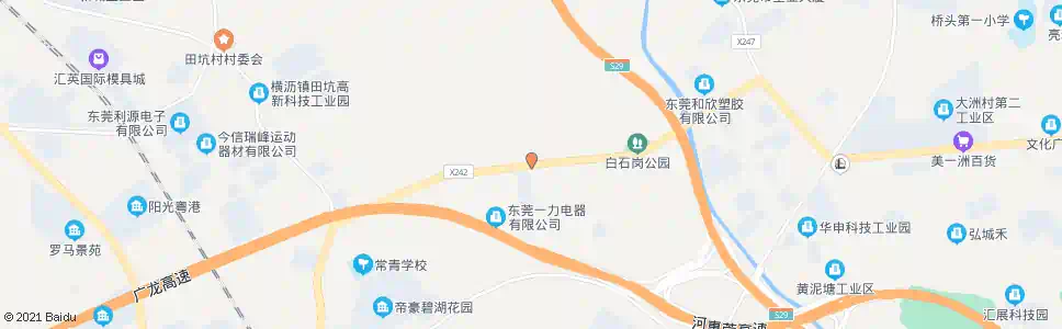 东莞白石岗幼儿园_公交站地图_东莞公交_妙搜公交查询2024