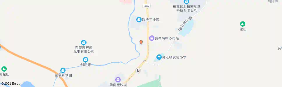 东莞黄江村市场_公交站地图_东莞公交_妙搜公交查询2024