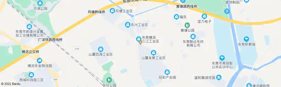 东莞三江工业区_公交站地图_东莞公交_妙搜公交查询2024