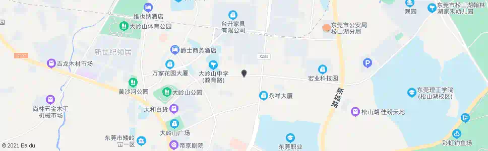 东莞大岭山国税局_公交站地图_东莞公交_妙搜公交查询2024