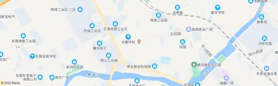 东莞隔坑工业区_公交站地图_东莞公交_妙搜公交查询2024