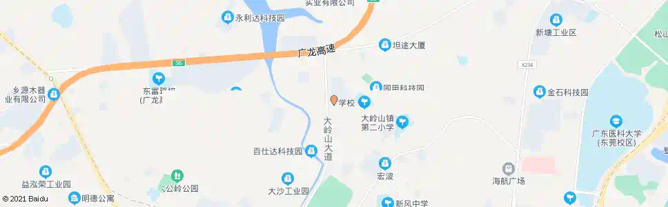 东莞大沙路口_公交站地图_东莞公交_妙搜公交查询2024