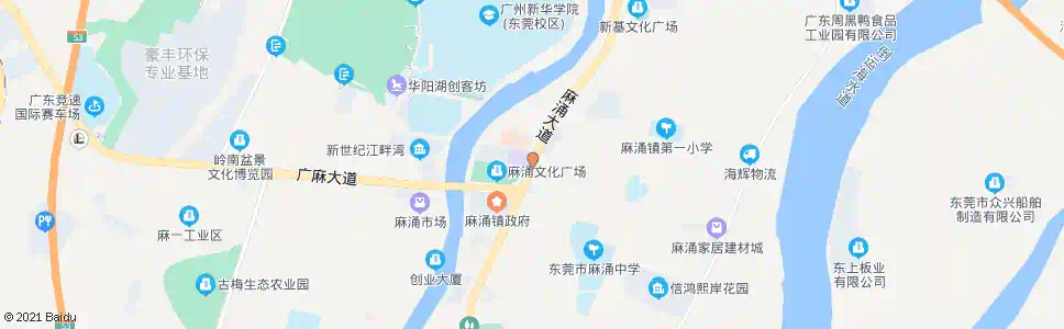 东莞麻涌文化广场_公交站地图_东莞公交_妙搜公交查询2024