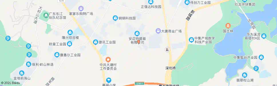 东莞大塘工业区中_公交站地图_东莞公交_妙搜公交查询2024