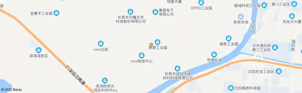 东莞万裕三信电子厂_公交站地图_东莞公交_妙搜公交查询2024